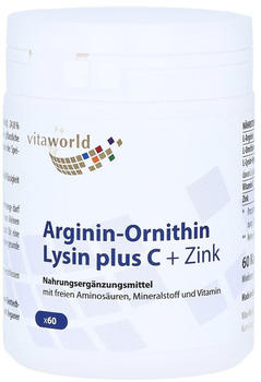 Vita-World Arginin-Ornithin Lysin plus C + Zink Kapseln (60 Stk.)