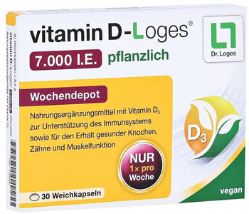 Dr. Loges Vitamin D-Loges 7.000 I.E. pflanzlich Weichkapseln (30 Stk.)