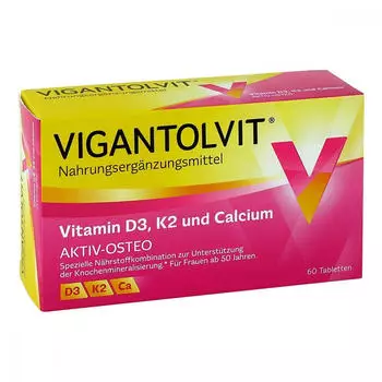 Merck Vigantolvit Vitamin D3 K2 Calcium Filmtabletten (60 Stk.)