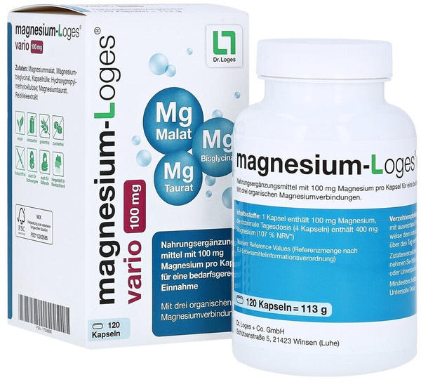 Dr. Loges Magnesium-Loges vario 100mg Kapseln (120 Stk.)