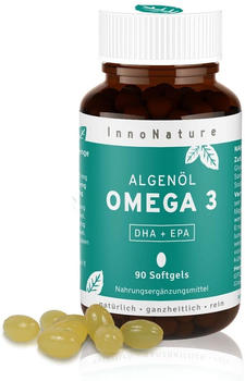 InnoNature Omega 3 Algen&ouml;l DHA + EPA Softgels (90 Stk.)