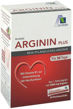 Avitale Arginin Plus Vitamin B1+B6+B12+Folsäure Sticks (30 x 5,9g)