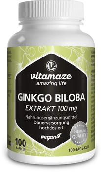 Vitamaze Ginkgo Biloba Extrakt 100mg Kapseln (100 Stk.)