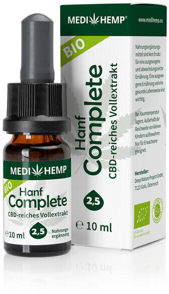 Medihemp Bio Hanf Complete/Natural CBD-Öl 2.5% (10ml)