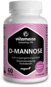 Vitamaze D-Mannose hochdosiert vegan Kapseln (60 Stk.)