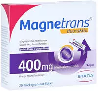 Magnetrans duo-aktiv 400mg Magnesium Direktgranulat-Sticks 20 St