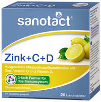 sanotact Zink + C + D Lutschtabletten 20 St
