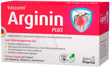 ZeinPharma Vascorin Arginin Plus Kapseln (120 Stk.)