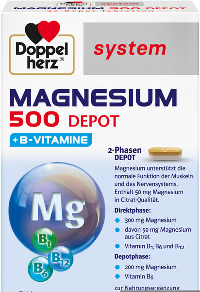 Doppelherz system Magnesium 500 Depot Tabletten (30 Stk.)