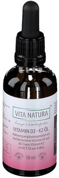 Vita Natura Vitamin D3/K2 1000 I.E./20µg Tropfen (50ml)