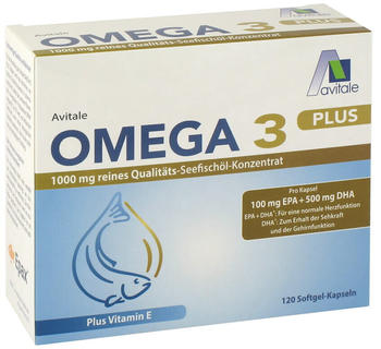 Avitale Omega 3 plus Vitamine E Weichkapseln (120 Stk.)