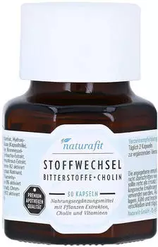 Naturafit Stoffwechsel Bitterstoffe + Cholin Kapseln (30 Stk.)