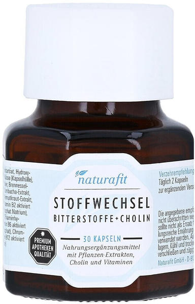Naturafit Stoffwechsel Bitterstoffe + Cholin Kapseln (30 Stk.)