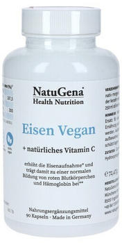 NatuGena Eisen Vegan + nat&uuml;rliches Vitamin C Kapseln (90 Stk.)