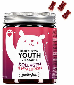 Bears With Benefits Born This Way Youth Vitamins Kollagen & Hyaluron Gummibären (225g)