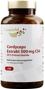 Vita World GmbH Cordyceps Extrakt 500mg CS4 Kapseln (100 Stk.)