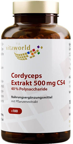 Vita World GmbH Cordyceps Extrakt 500mg CS4 Kapseln (100 Stk.)