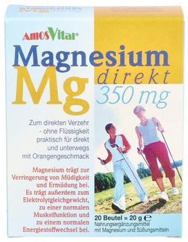 AmosVital Magnesium Direkt 350mg Beutel (20 Stk.)