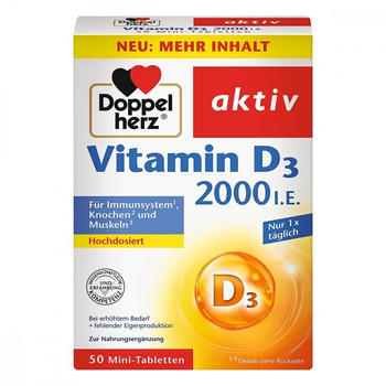 Doppelherz aktiv Vitamin D3 2000 I.E. Tabletten (50 Stk.)