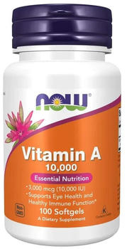 Now Foods Vitamin A 10.000 Weichkapseln (100 Stk.)