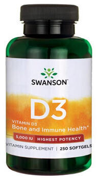 Swanson Vitamin D3 5.000 I.E. Weichkapseln (250 Stk.)