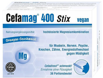 Cefak KG Cefamag 400 Stix vegan Granulat (36 Stk.)