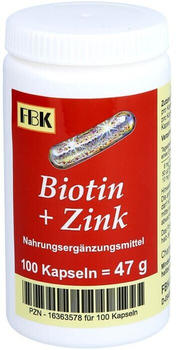 FBK-Pharma Biotin + Zink Kapseln (100 Stk.)
