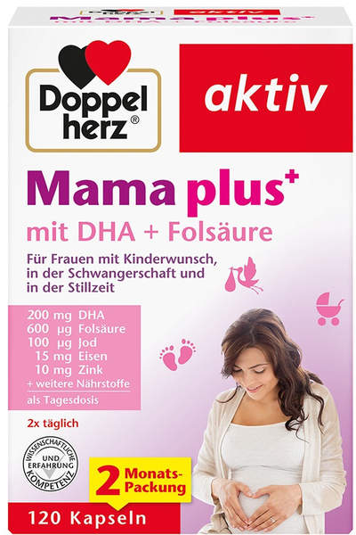 Doppelherz aktiv Mama plus DHA+Folsäure Kapseln (120 Stk.)
