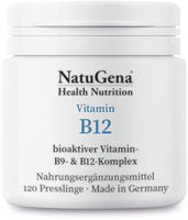 NatuGena Vitamin B12 Kapseln | 120 Kapseln | 3 bioaktive Vitamine B12 und...