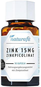 Naturafit Zink 15mg Zinkpicolinat Kapseln (90 Stk.)