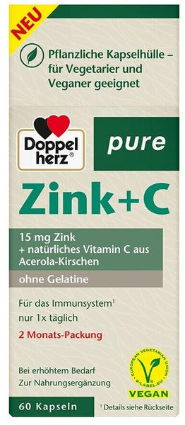 Doppelherz Zink + C pure Kapseln (60 Stk.)