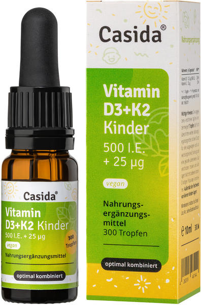 Casida Vitamin D3 + K2 Tropfen Kinder vegan (10ml)