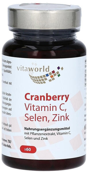 Vita World GmbH Cranberry Vitamin C + Selen + Zink Kapseln (60 Stk.)
