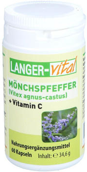 Langer vital Mönchspfeffer 350mg + Vitamin C Kapseln (60 Stk.)