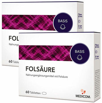 Medicom Folsäure Tabletten (2x60 Stk.)