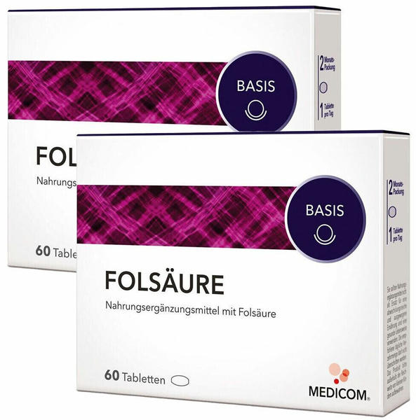 Medicom Folsäure Tabletten (2x60 Stk.)