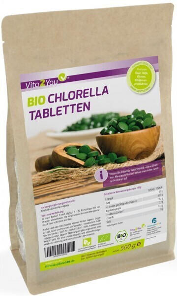 Vita2You Bio Chlorella Tabletten (500g)