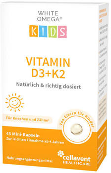 Cellavent White Omega Kids Vitamin D3 + K2 Kapseln (45 Stk.)