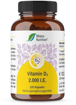 R(h)ein Nutrition Vitamin D3 2.000 IE Kapseln (120 Stk.)
