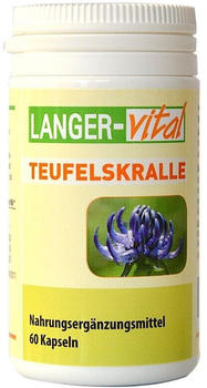 Langer vital Teufelskralle 250mg + Vitamin C + Zink + Selen Kapseln (60 Stk.)