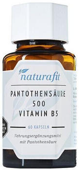 Naturafit Pantothensäure 500 Vitamin B5 Kapseln (60 Stk.)