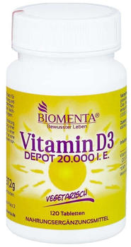 Biomenta Vitamin Depot D3 20.000 I.E. vegetarische Tabletten (120 Stk.)