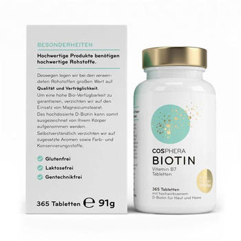 Cosphera Biotin Vitamin B7 Tabletten (365 Stk.)