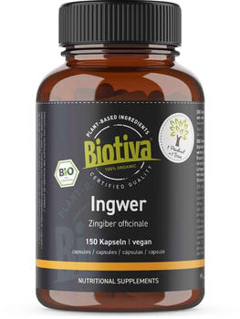 Biotiva Ingwer Bio Kapseln (150 Stk.)