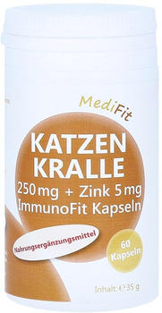 ApoFit Katzenkralle 250 mg + Zink 5 mg ImmunoFit Kapseln (60 Stk.)