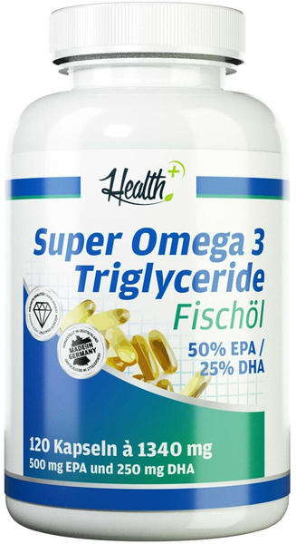 Zec+ Nutrition Health+ Super Omega 3 Triglyceride Fischöl Kapseln (120 Stk.)