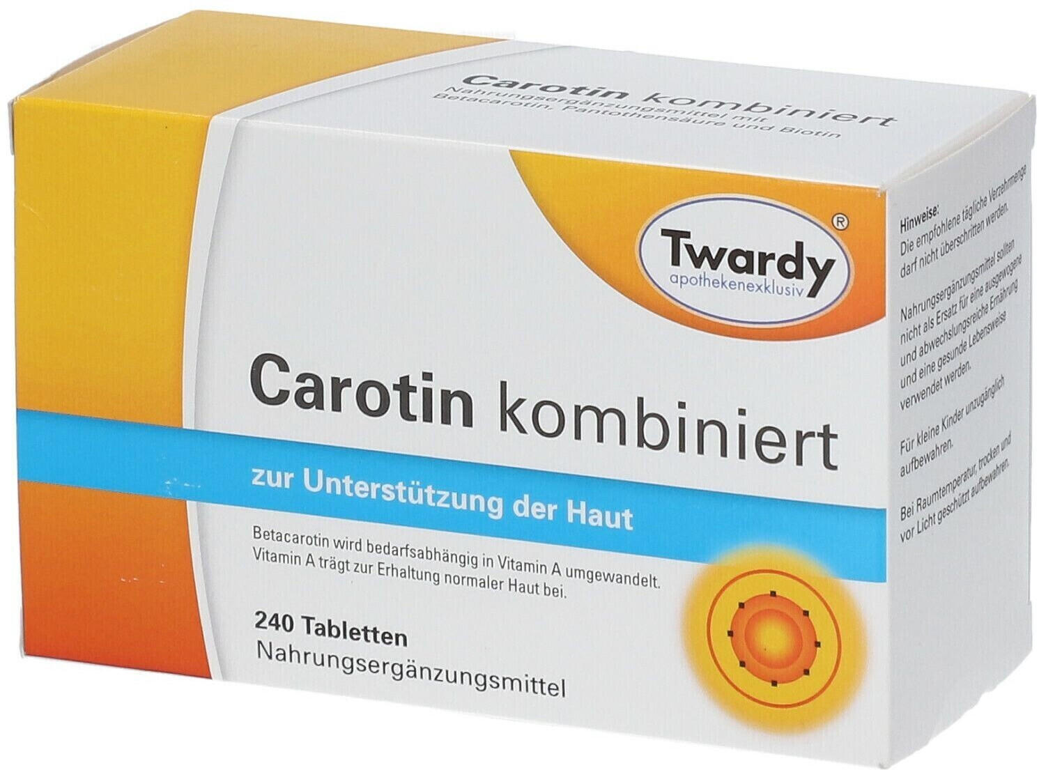 Twardy Carotin kombiniert Tabletten (240Stk.) Test TOP Angebote ab 15,80 €  (April 2023)