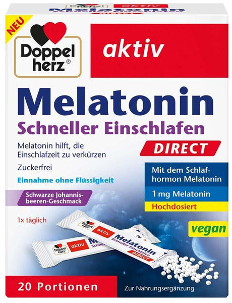 Queisser Doppelherz Melatonin Direct Schneller Einschlafen Granulat (20 Portionen)