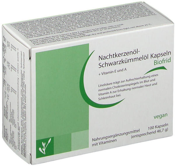 Biofrid Nachtkerzenöl-Schwarzkümmelöl Kapseln (100 Stk.)