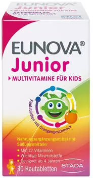 Eunova Junior Kautabletten (30 Stk.) – Optimale Nährstoffversorgung für heranwachsende Kinder